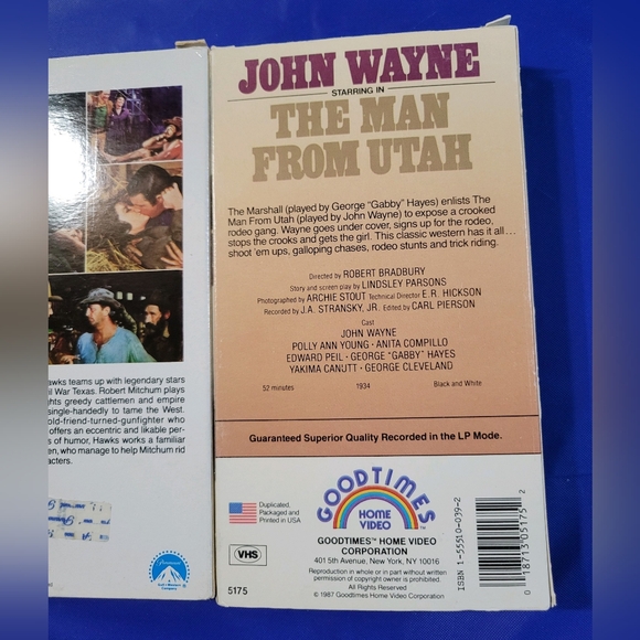 Classic John Wayne VHS - Picture 8 of 8